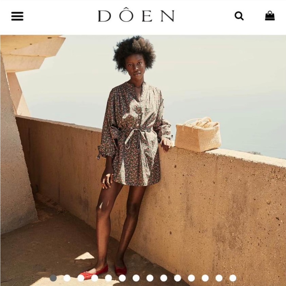 DOEN Opal Mini Dress Liberty Amelie Floral Print Size XS